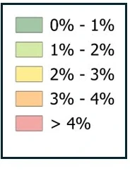 Slope percentage legend: 0-1%, 1-2%, 2-3%, 3-4%, and over 4%