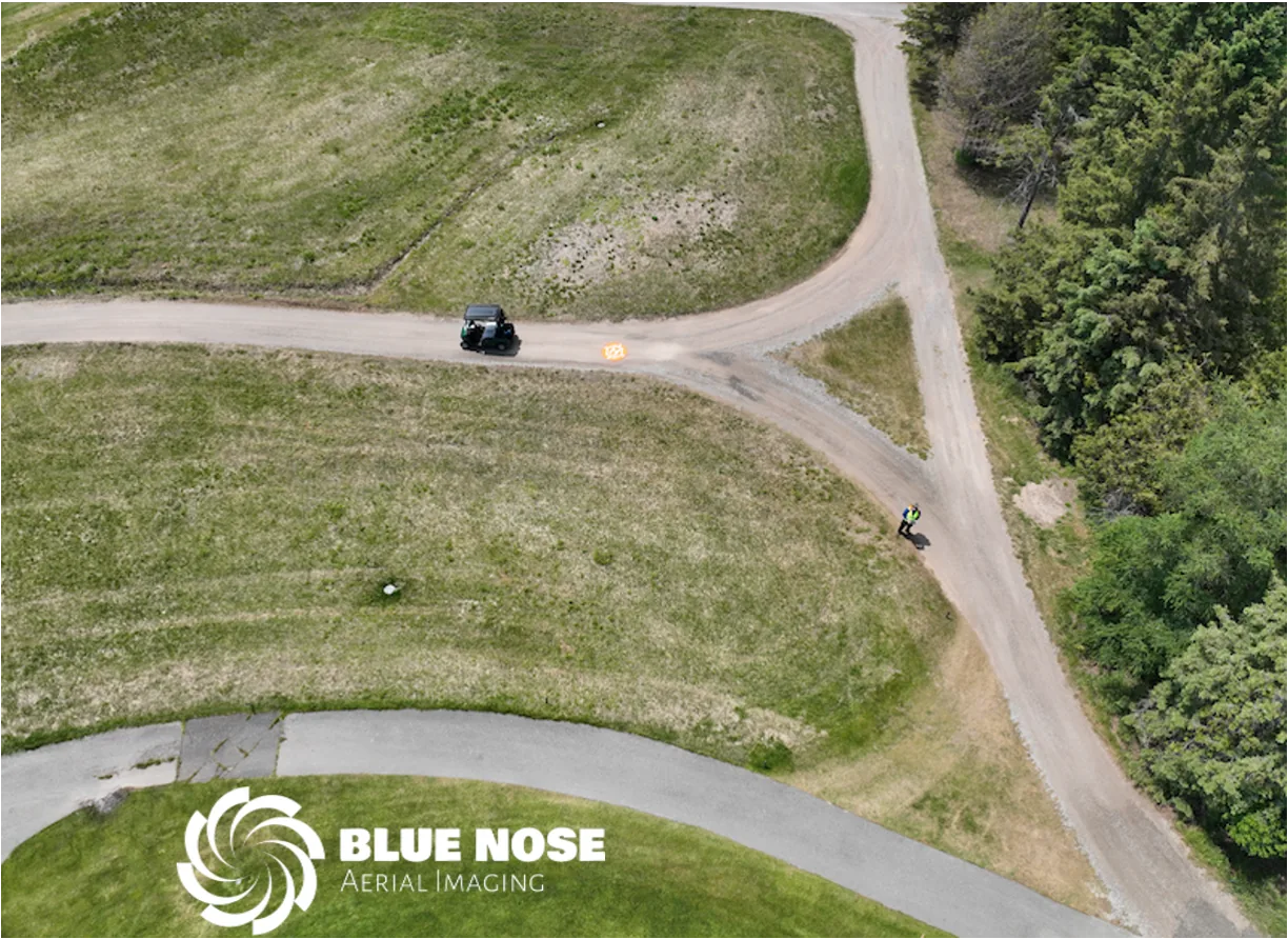 Ground control point setup during a Blue Nose Aerial Imaging mapping flight